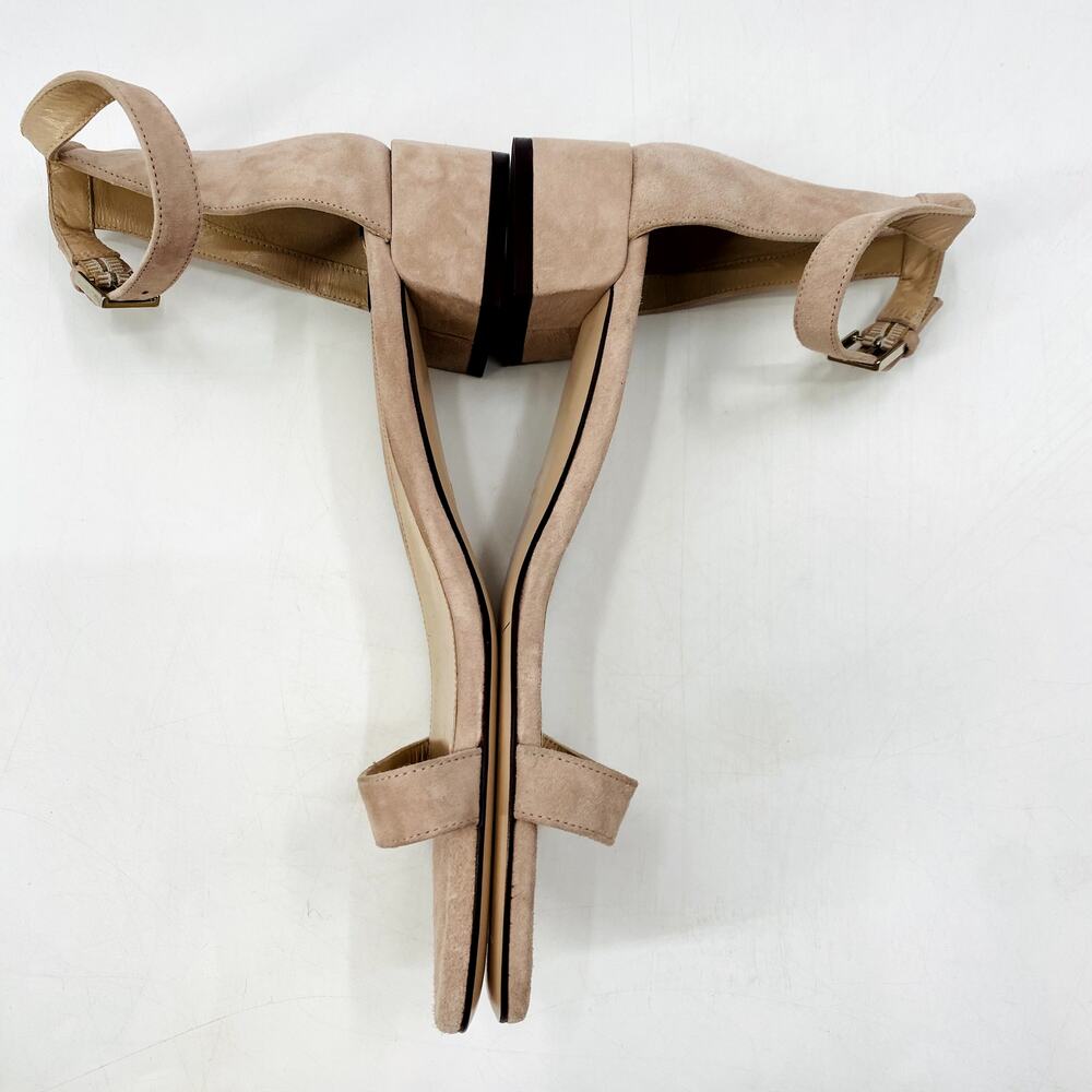 Stuart Weitzman 8.5 Pink Suede Block Heel Sandals - image 6